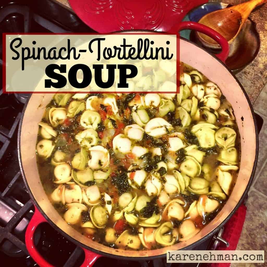Need a unique fall dish? Try this easy recipe for Spinach-Tortellini soup from karenehman.com
