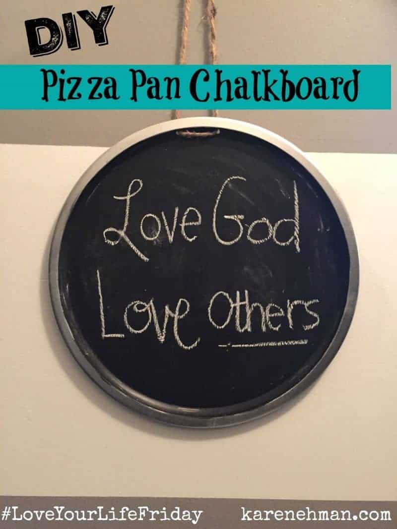 DIY Pizza Pan Chalkboard
