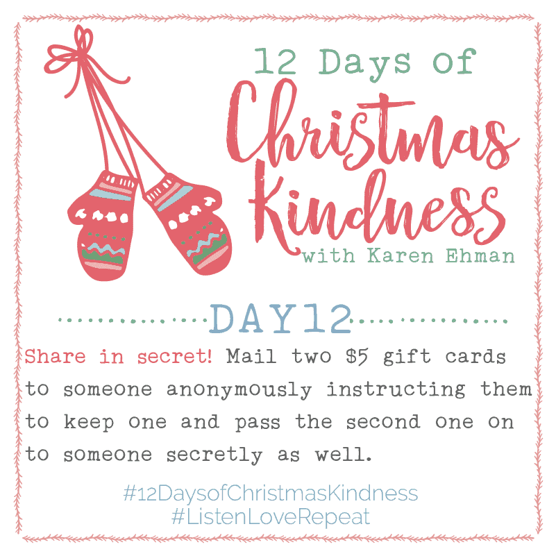 12 Days of Christmas Kindness – Day Twelve