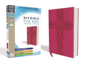 NIV, Bible for Kids, Leathersoft, Pink, Red Letter Edition, Comfort Print: Thinline Edition