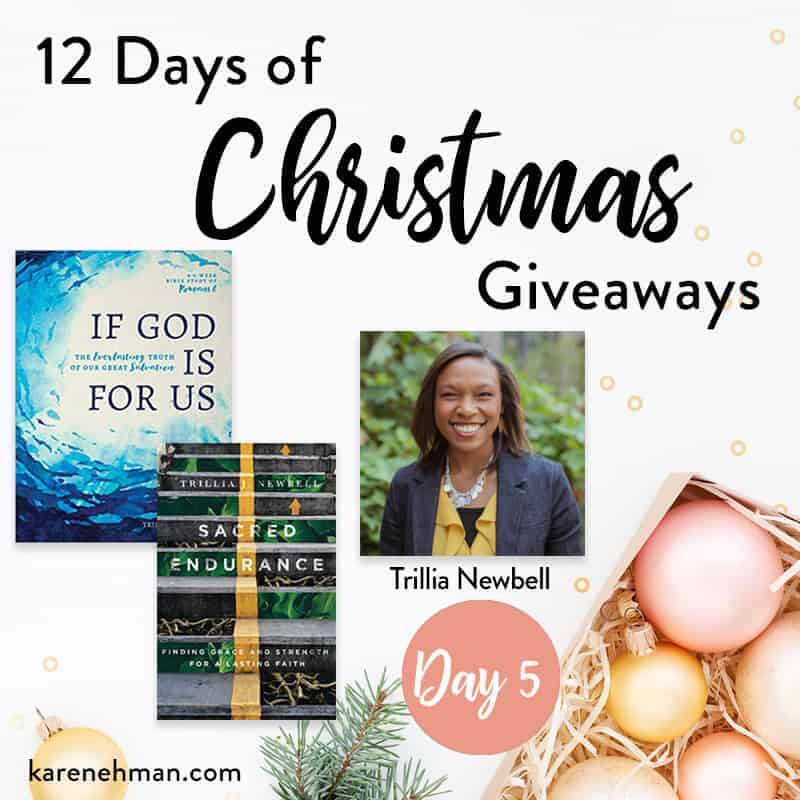 Trillia Newbell \\ Day 5 of 12 Days of Christmas Giveaways at karenehman.com.