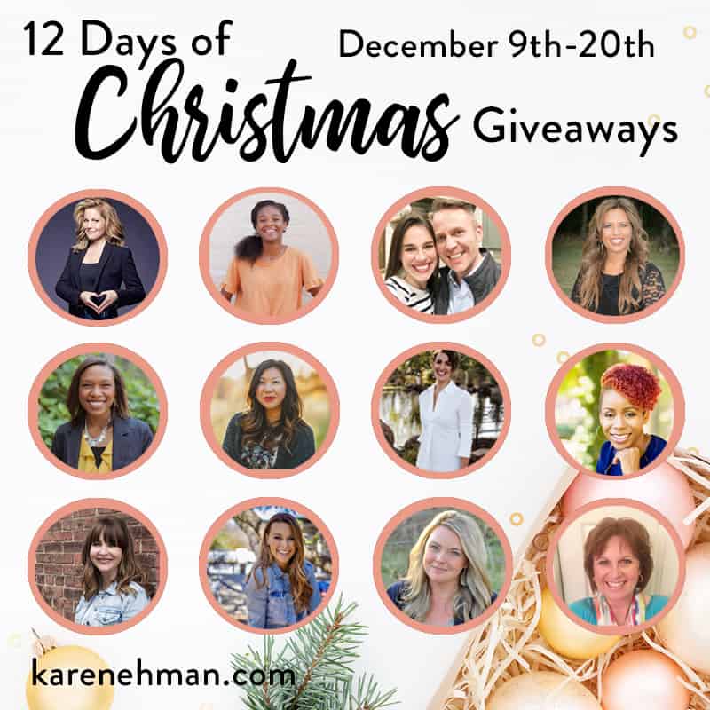 12 Days of Christmas Giveaways 2019 at karenehman.com.
