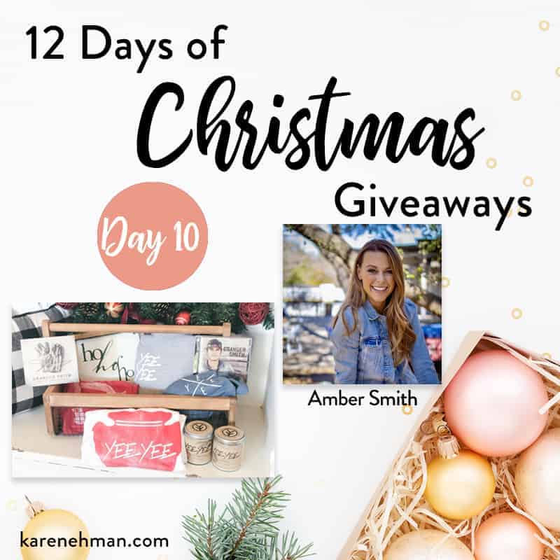 Amber Smith \\ Day 10 of 12 Days of Christmas Giveaways at karenehman.com.