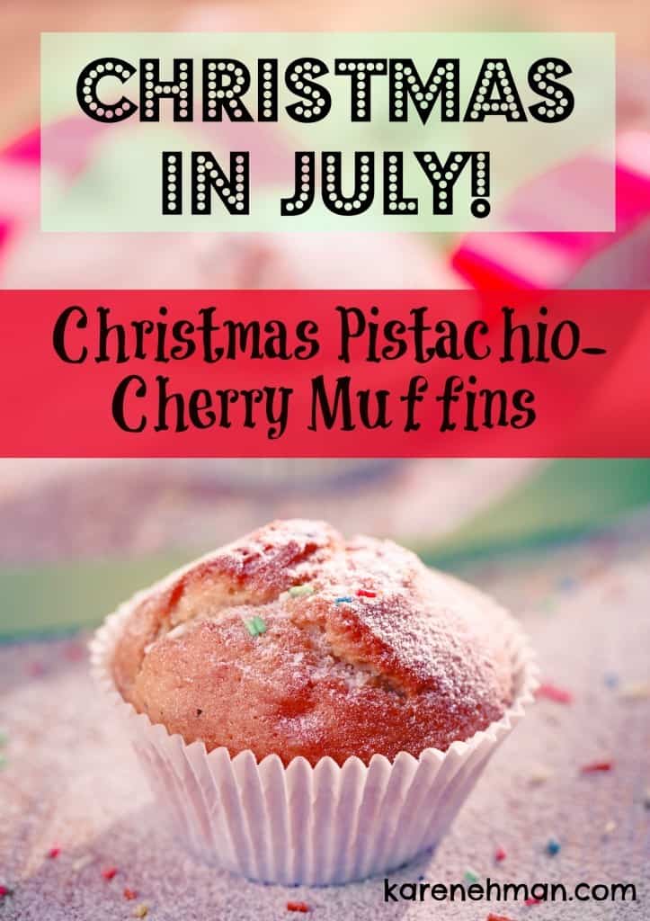 Christmas Pistachio cherry muffins