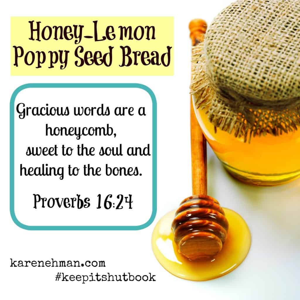 Honey-Lemon Poppy Seed bread. As pretty as it is tasty! From karenehman.com