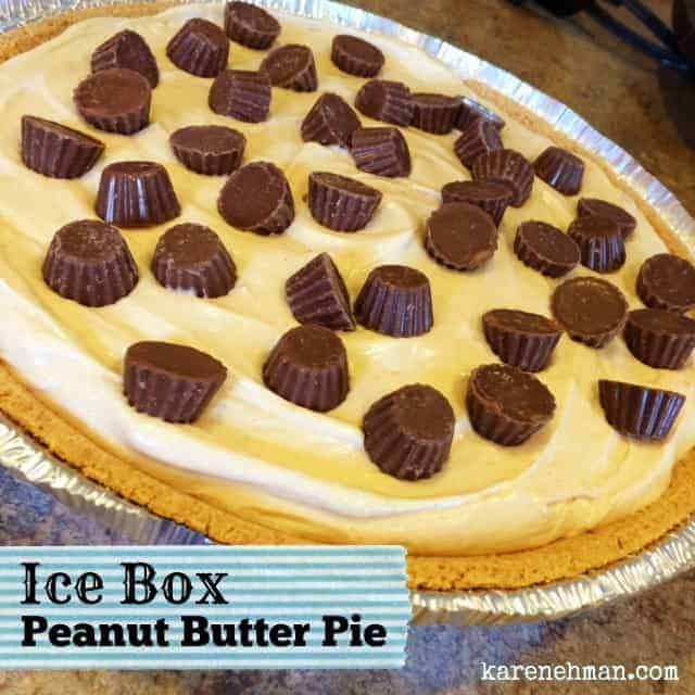 Love peanut butter? Need a simple dessert that doesn't require heating up the oven? Ice Box Peanut Butter Pie. One of my most requested recipes from karenehman.com