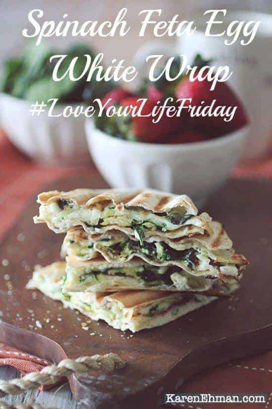 Spinach Feta Egg White Wrap