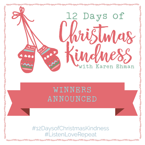 Winners announced for #12DaysofChristmasKindness Giveaways
