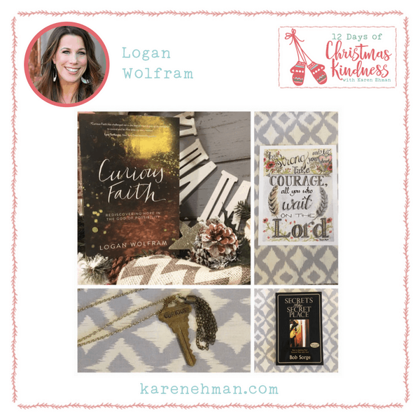 Join Logan Wolfram for a beautiful giveaways during Karen Ehman's 12 Days of Christmas Kindness!