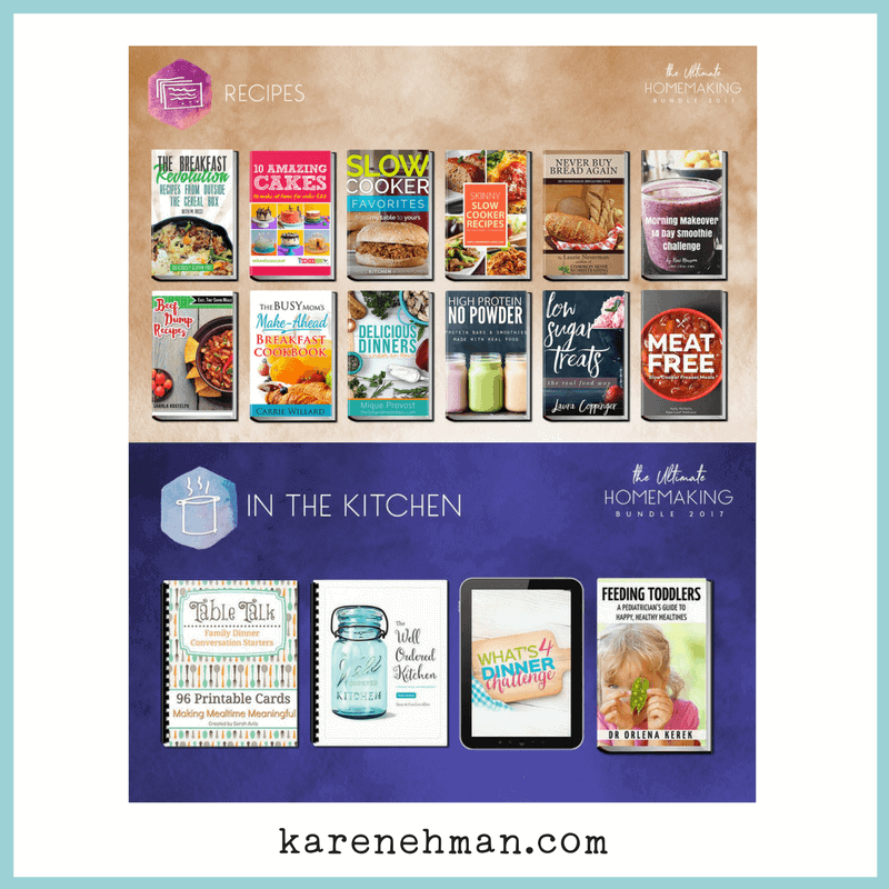 Recipes in the Ultimate Homemaking Bundle - check it out at karenehman.com.