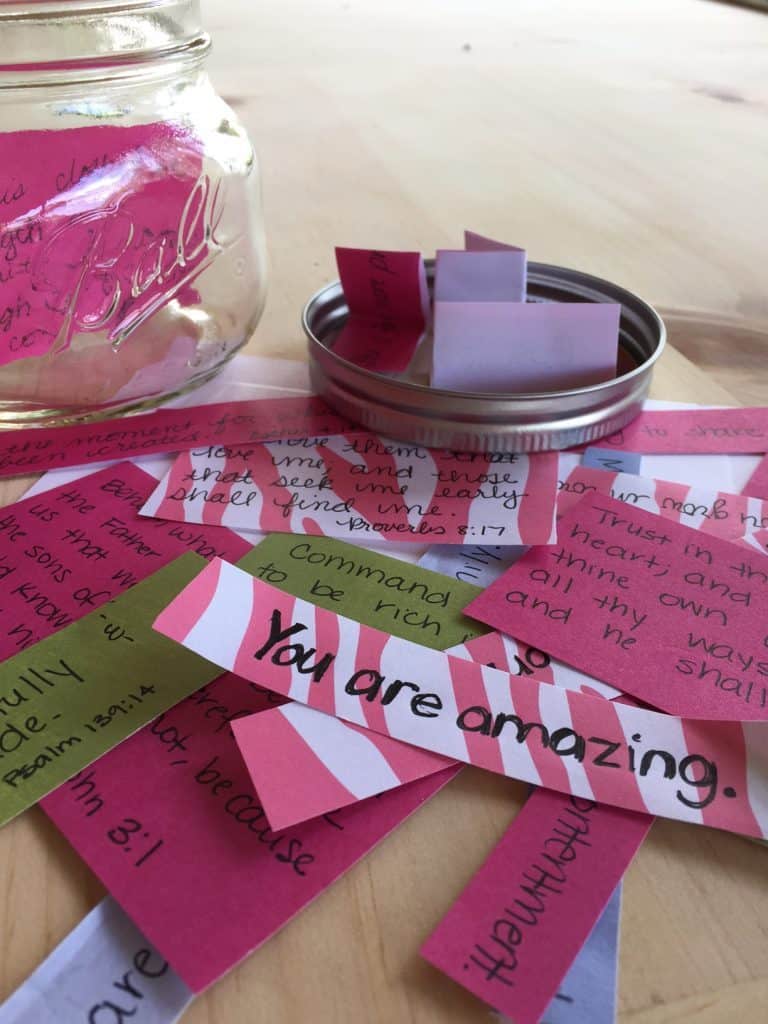 The Five-Minute Encouragement Jar by Amanda Wells for Love Your Life Friday at karenehman.com.