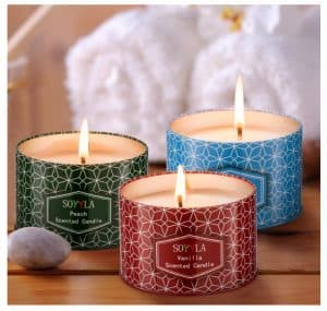 3 pack soy candles lavender vanilla peach; 12 Fabulous Gifts for Friends at karenehman.com.