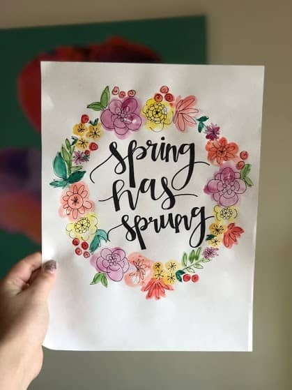 Springtime Flower Painting tutorial by Emma Heikkinen for #LoveYourLifeFriday at karenehman.com.