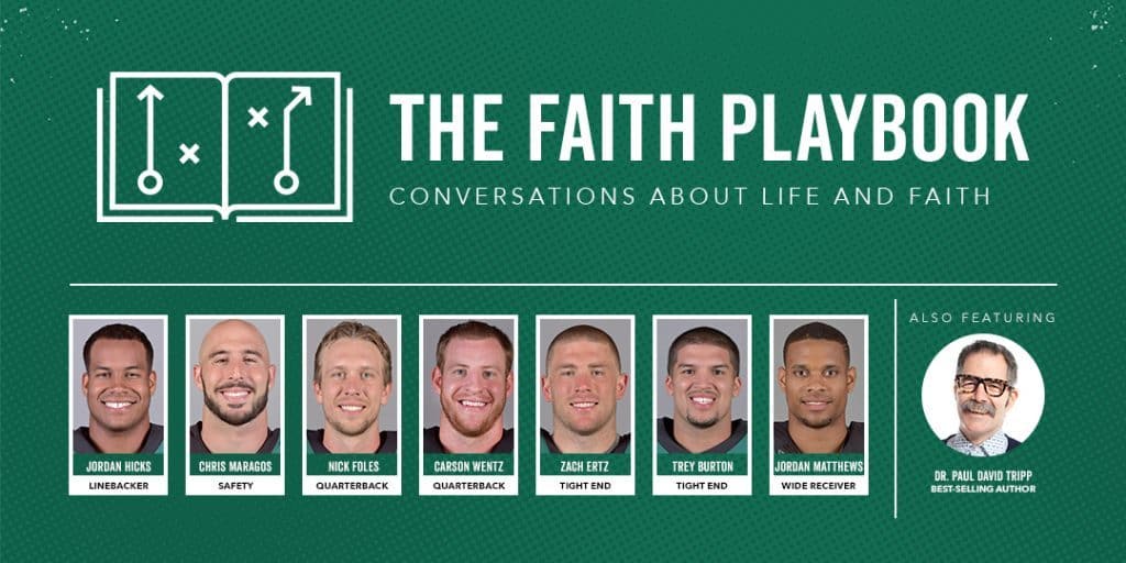 The Faith Playbook livestream event with Paul Tripp and Professional football players.