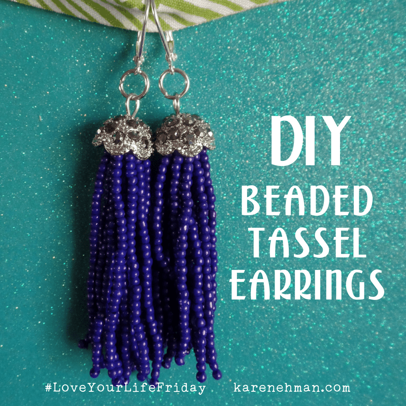 Beaded on sale tassel earrings