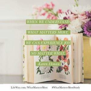 Come dive into the book of Philippians with #WhatMattersMoststudy, a new Bible study by Karen Ehman for LifeWay.
