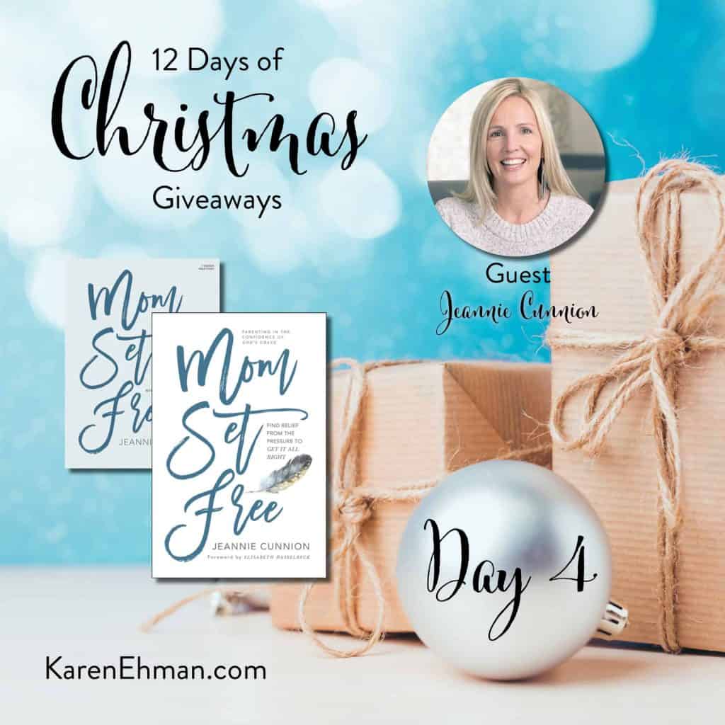 Enter to win Day 4 of 12 Days of Christmas Giveaways with Jeannie Cunnion at karenehman.com.