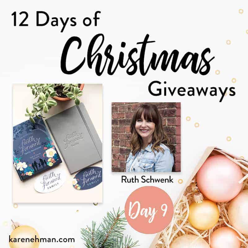 Ruth Schwenk \\ Day 9 of 12 Days of Christmas Giveaways at karenehman.com.