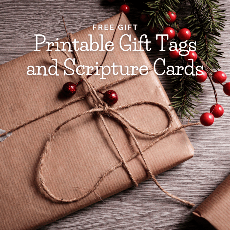 Free Gift: Printable Gift Tags and Scripture Cards